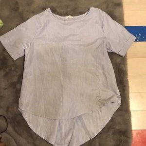 Ardene cute striped tie shirt